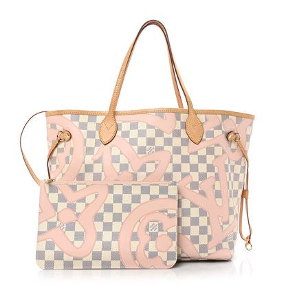 Louis Vuitton Damier Azur Tahitienne Neverfull MM 3 of 10