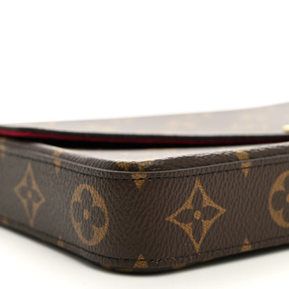 Louis Vuitton Monogram Pochette Felicie Chain Wallet Fuchsia 9 of 10