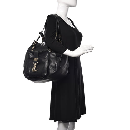 Jimmy Choo Calfskin Lois Shoulder Bag Black 2 of 14
