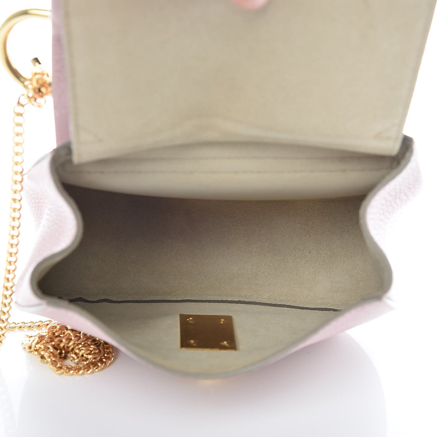 Grained Lambskin Mini Drew Shoulder Bag Ideal Blush