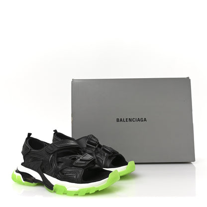 Balenciaga Neoprene Rubber Clear Sole Mens Track Sandals 41 Black White Fluo Green 8 of 8