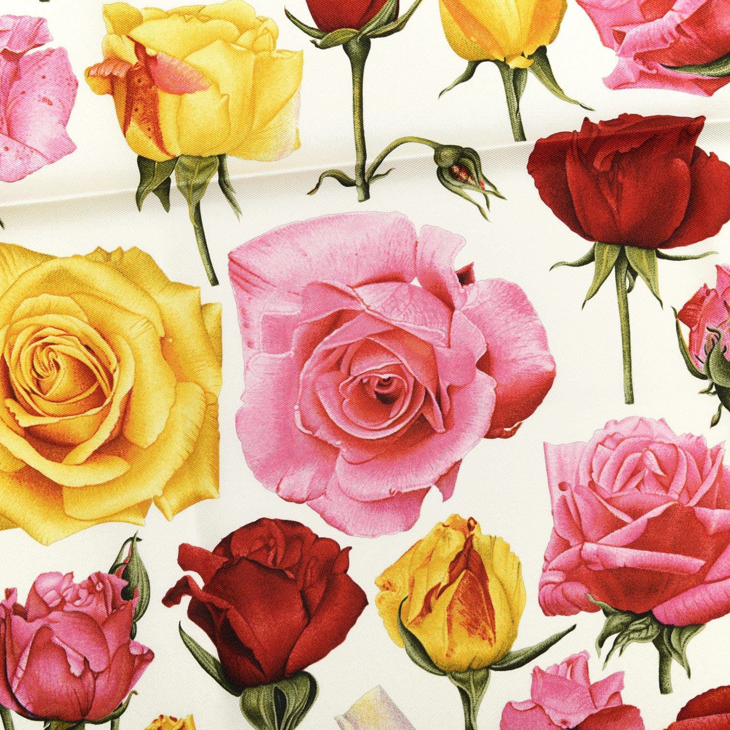 Gucci Silk Rose Print Square Scarf Multicolor 3 of 4