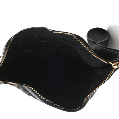 Alexander McQueen Calfskin Studded De Manta Clutch Black 5 of 9
