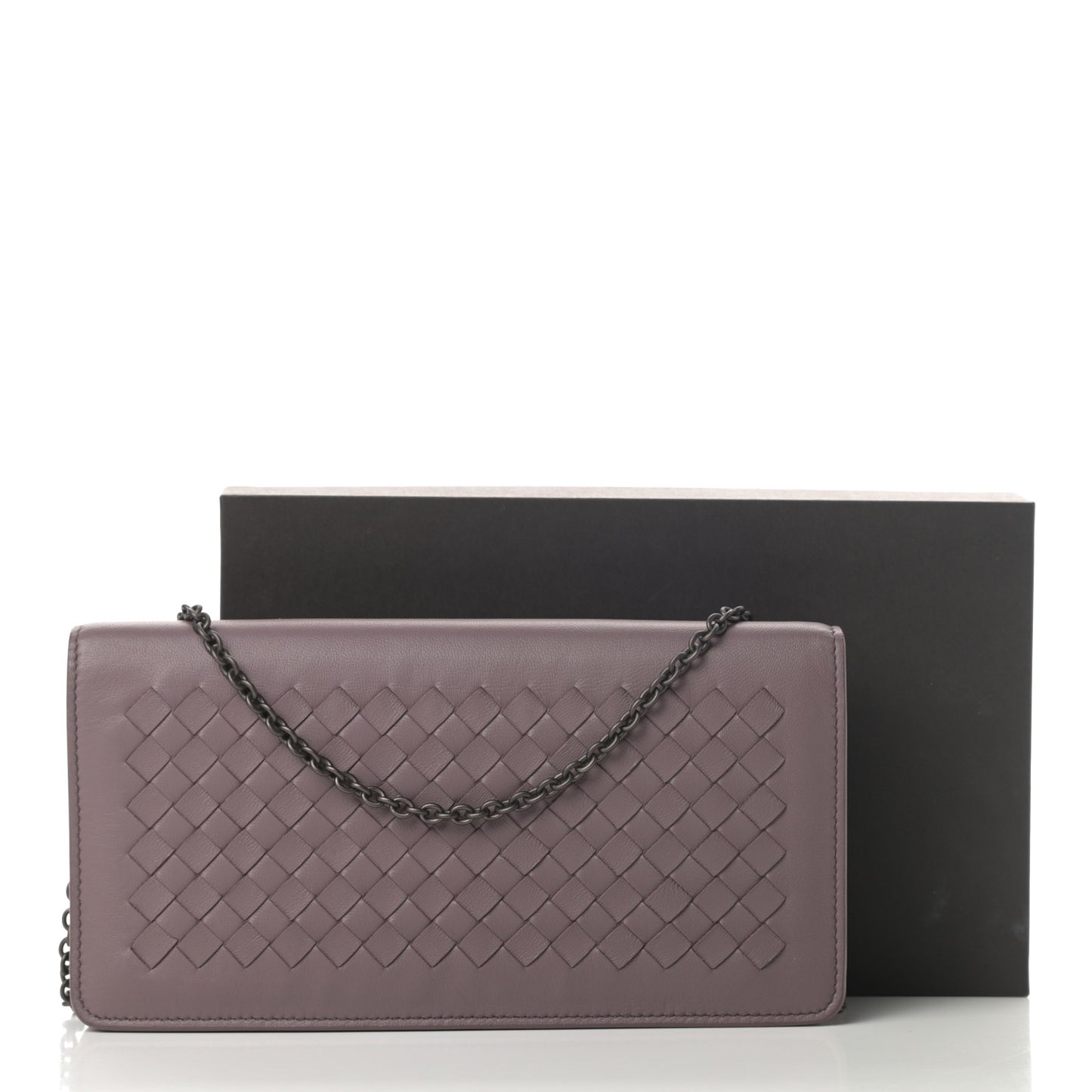 Nappa Intrecciato Continental Wallet on Chain Violet