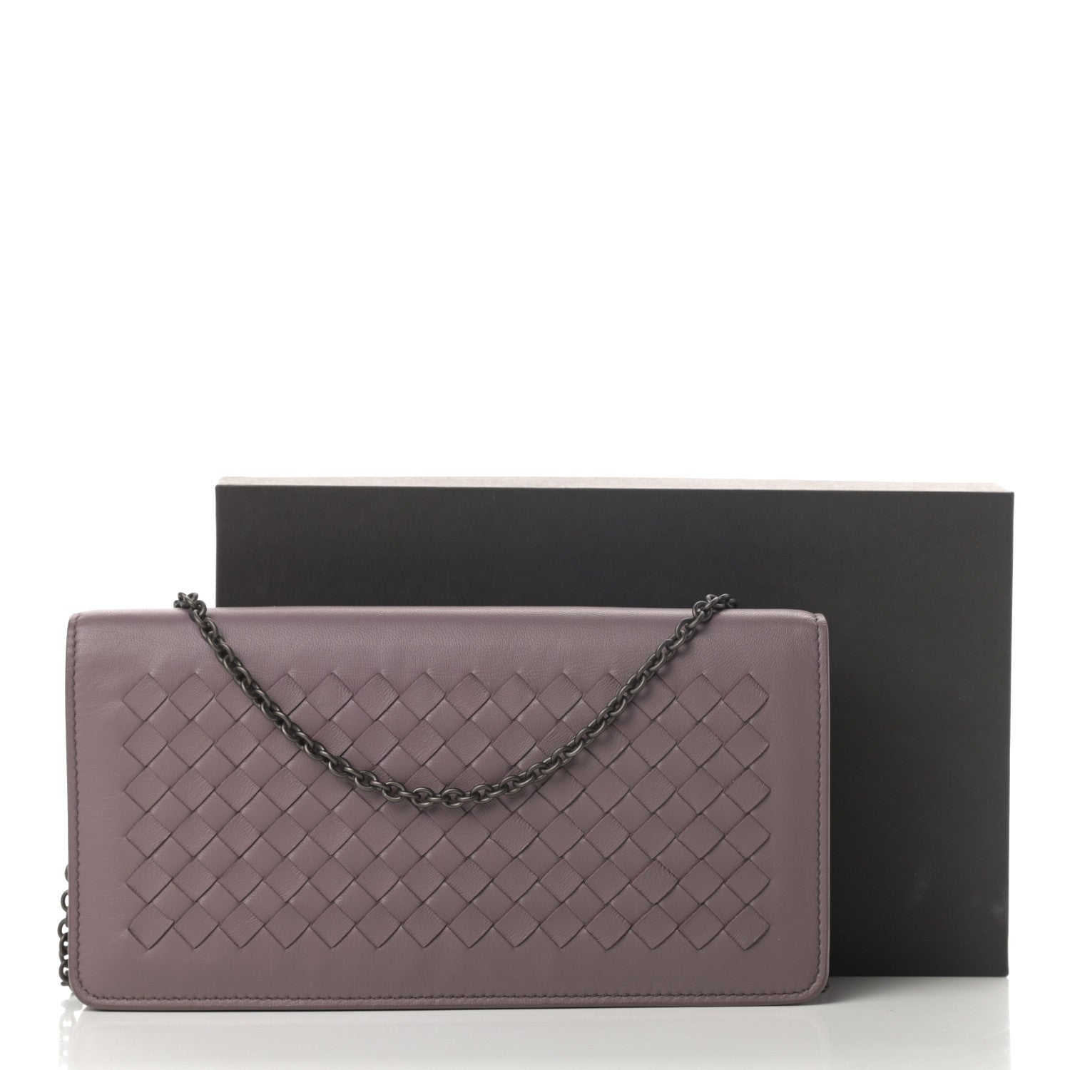Bottega Veneta Nappa Intrecciato Continental Wallet on Chain Violet 11 of 11