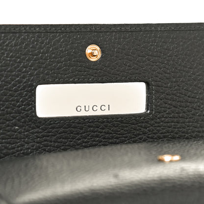 Gucci Calfskin Petite GG Marmont Wallet Chain Bag Black 7 of 12