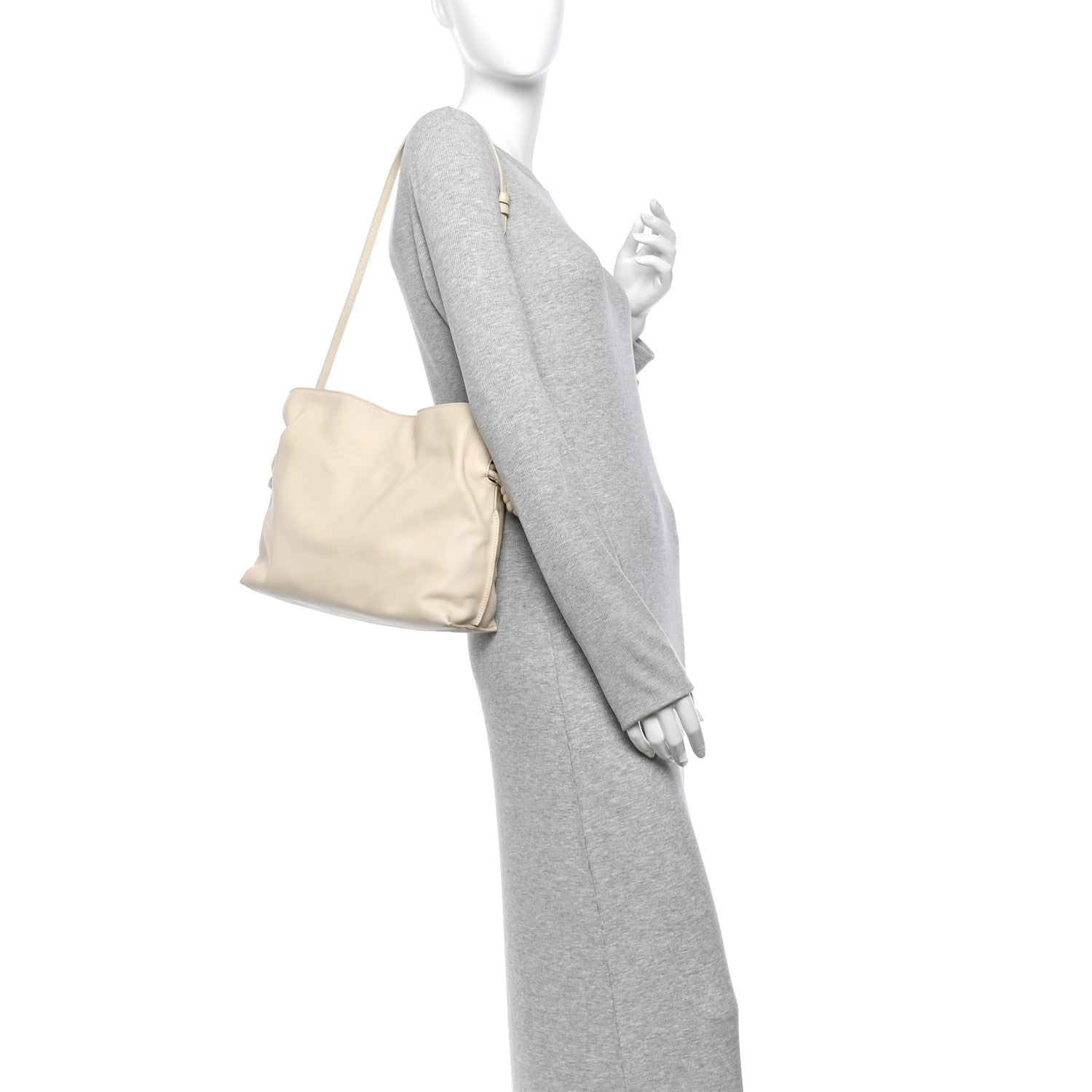 Loewe Nappa Flamenco Knot Clutch Angora 2 of 9