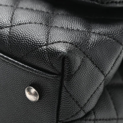 Chanel Caviar Lizard Embossed Quilted Mini Coco Handle Flap Black 10 of 12