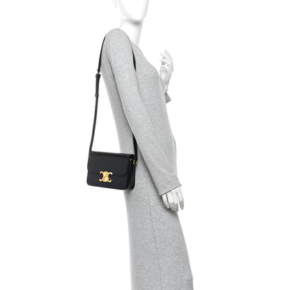 Celine Shiny Calfskin Teen Triomphe Black 2 of 11