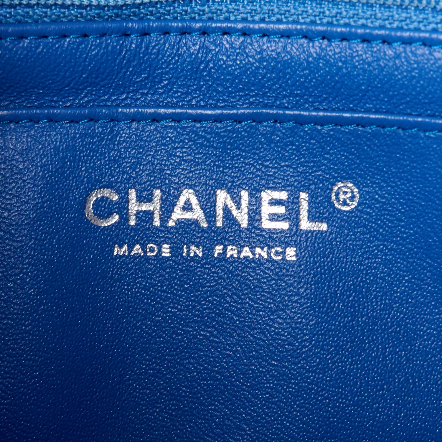 Chanel Lambskin Quilted Mini Square Flap Blue 6 of 11