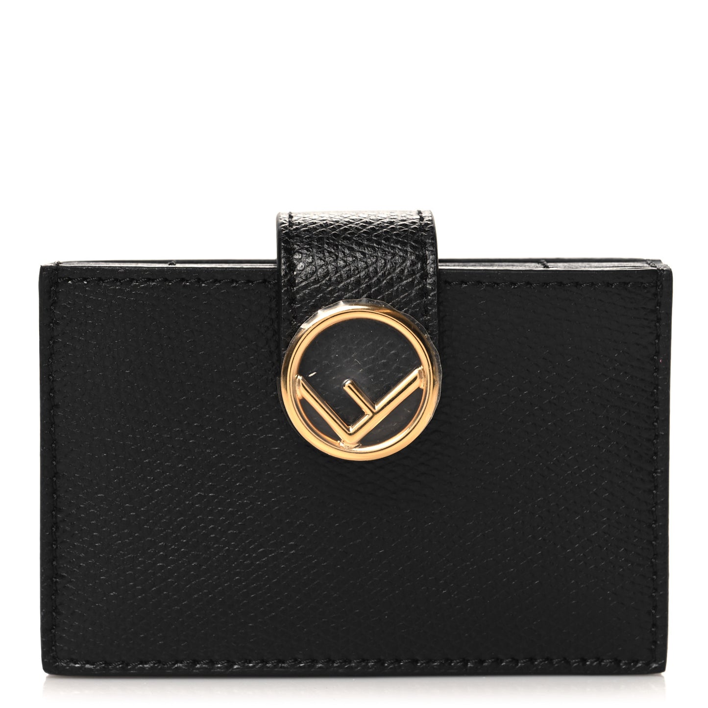 Vitello Cruise F is Fendi Gusseted Card Holder Black