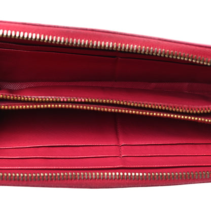 Prada Saffiano Triangle Zip Around Wallet Peonia 5 of 6