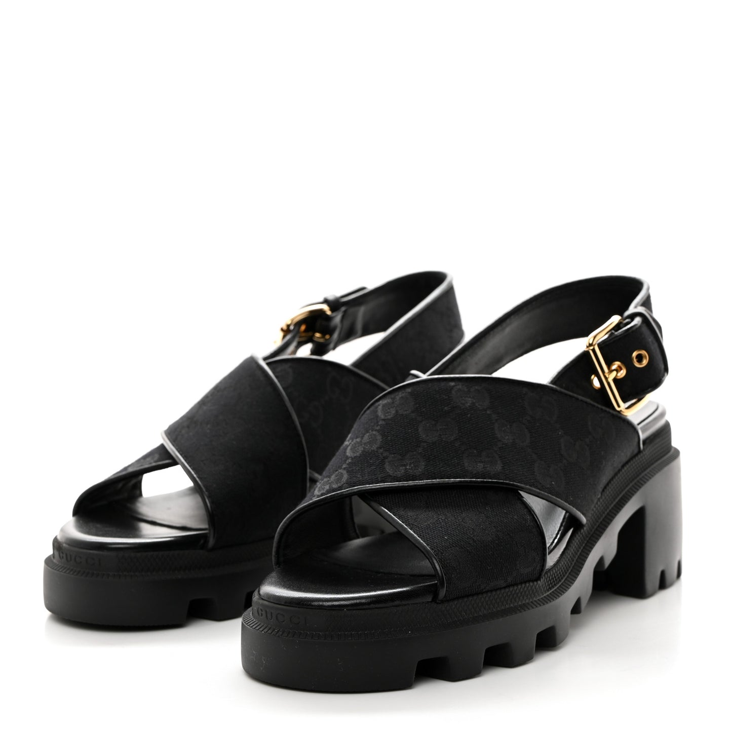 Monogram Granada Kid Trip 40/72mm Lug Sole Sandals 39 Black