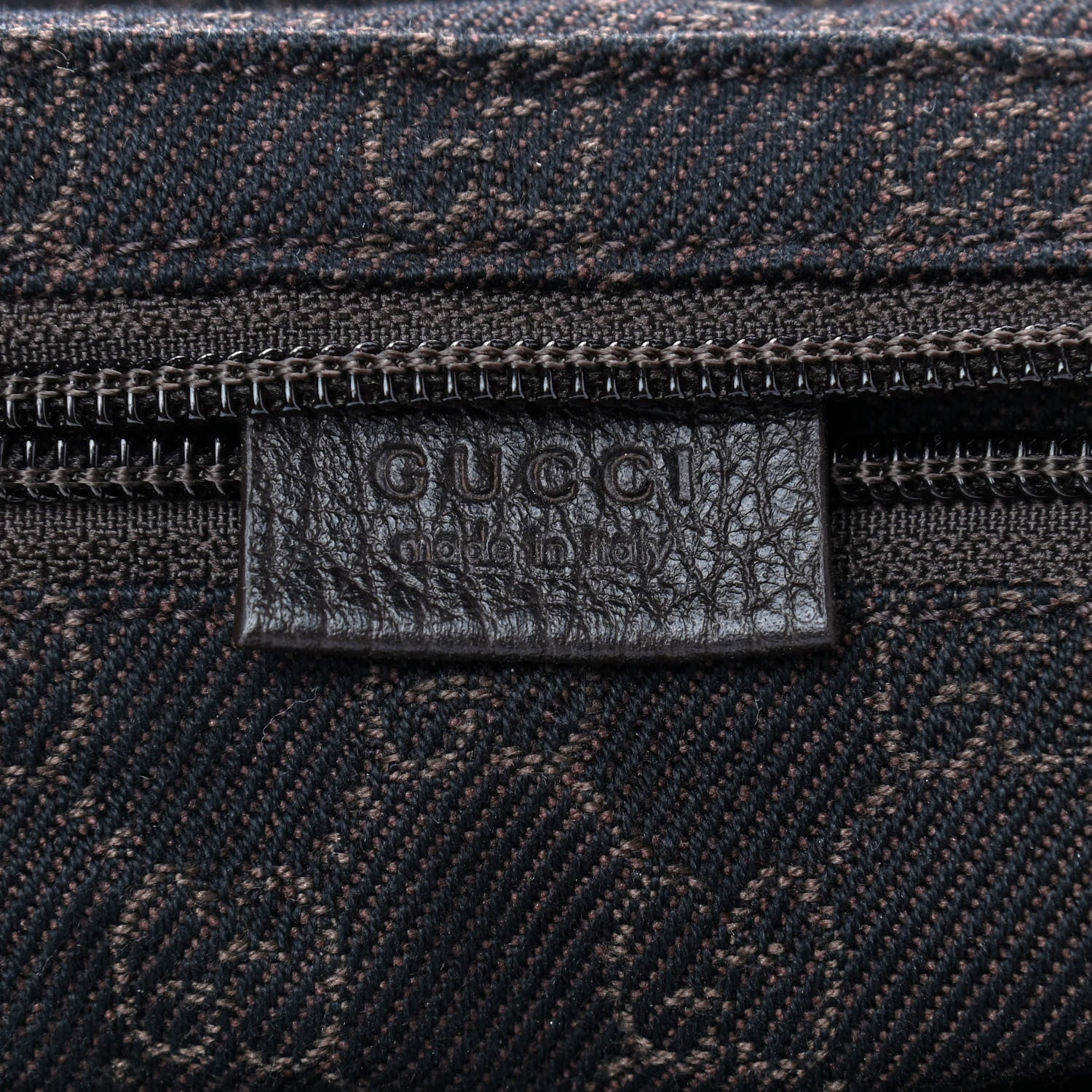 Gucci Denim Monogram Large Collapsible Travel Tote Dark Brown 7 of 10