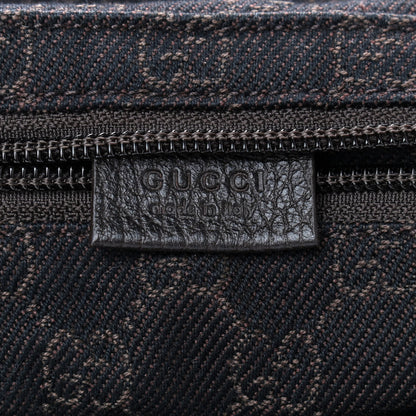 Gucci Denim Monogram Large Collapsible Travel Tote Dark Brown 7 of 10