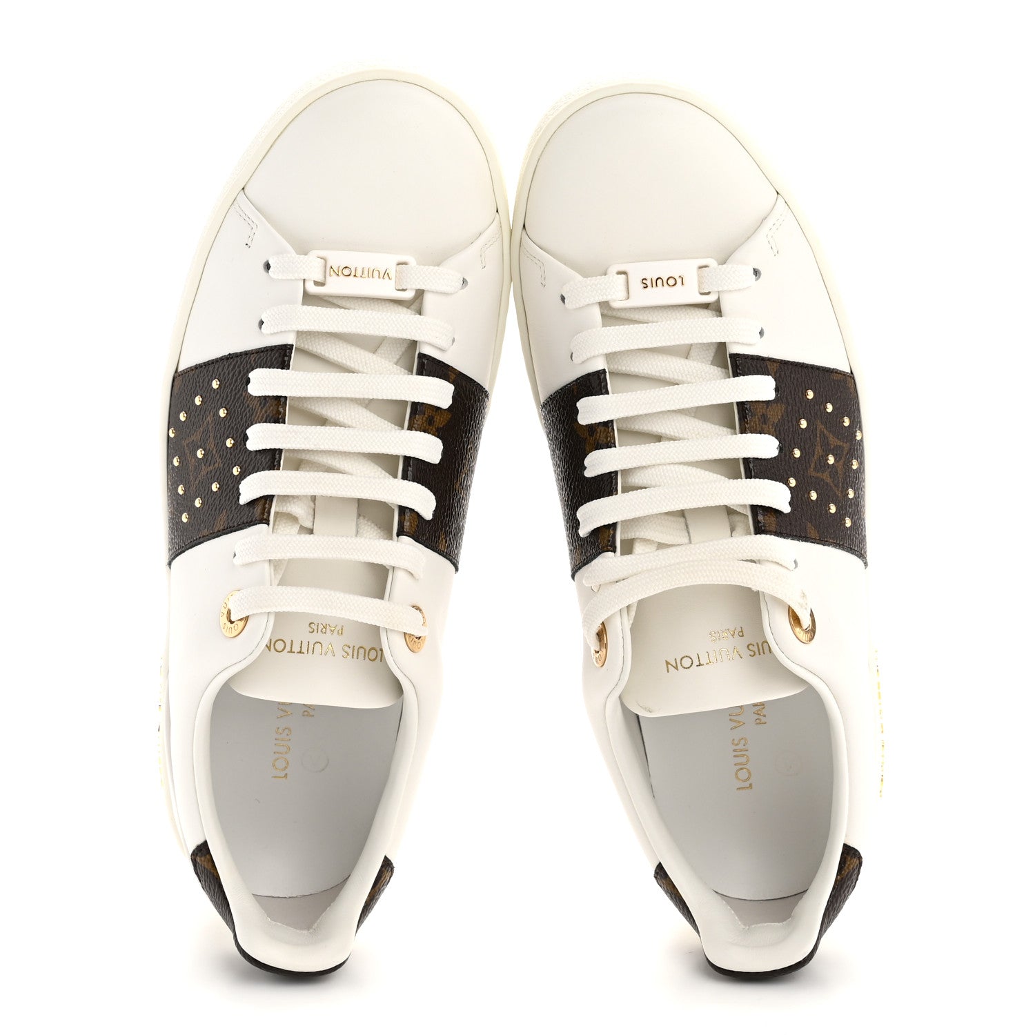 Louis Vuitton Calfskin Monogram Studded Frontrow Sneaker 36