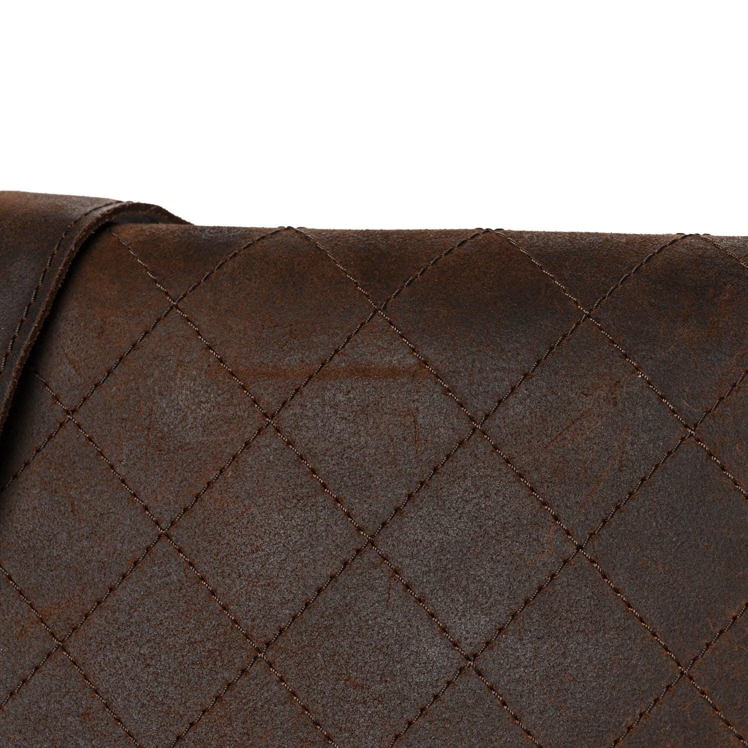 Chanel Calfskin Stitched Large Highlander Messenger Brown 12 of 16