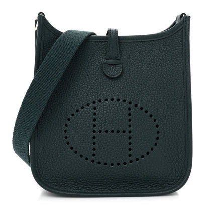 Hermes Taurillon Clemence Evelyne TPM Vert Cypress 1 of 8
