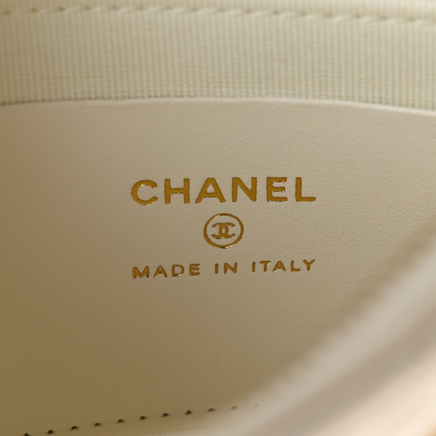 Lambskin Quilted Chain Around Top Handle Mini Bag White