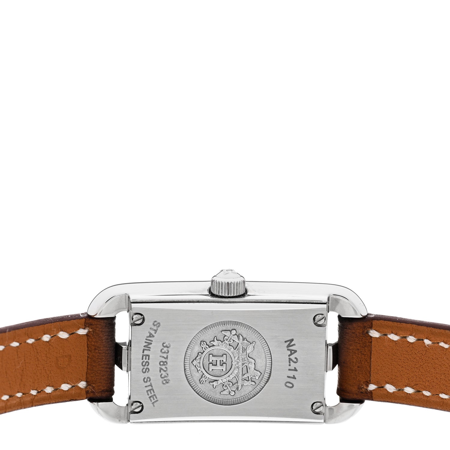 Hermes Stainless Steel Barenia 17mm Nantucket Quartz Watch Fauve 4 of 4