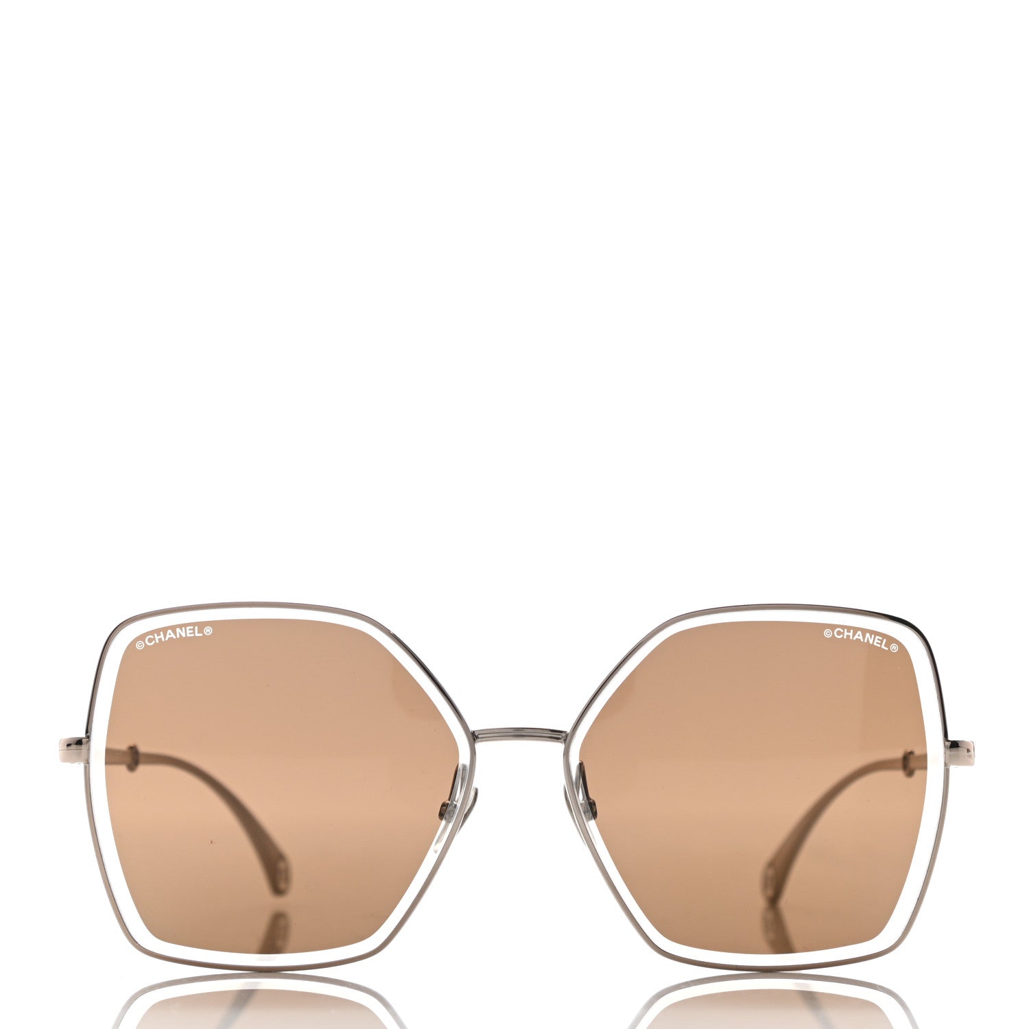 Chanel Butterfly Removable Pearl Chain Sunglasses 4262 Brown 3 of 7