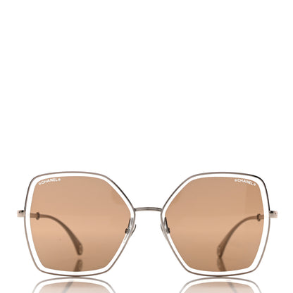 Chanel Butterfly Removable Pearl Chain Sunglasses 4262 Brown 3 of 7