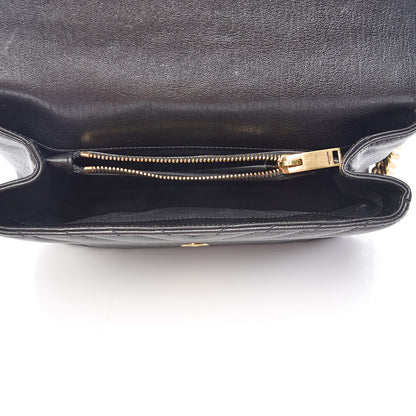 Saint Laurent Sheepskin Matelasse Chevron Monogram Medium College Bag Black 5 of 12