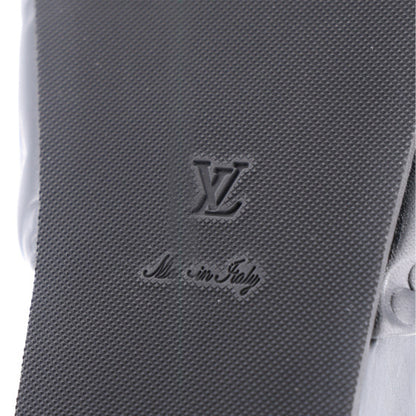 Louis Vuitton Lambskin Embossed Monogram Jumbo Flatform Mule Sandals 40 Black 9 of 10