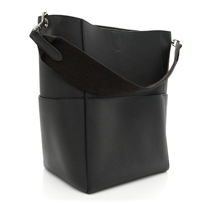 Celine Soft Grained Calfskin Sangle Bucket Bag Anthracite 3 of 12