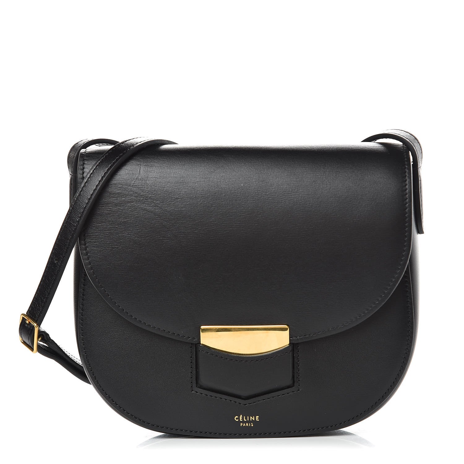 Celine Palmelato Calfskin Small Trotteur Black 1 of 7