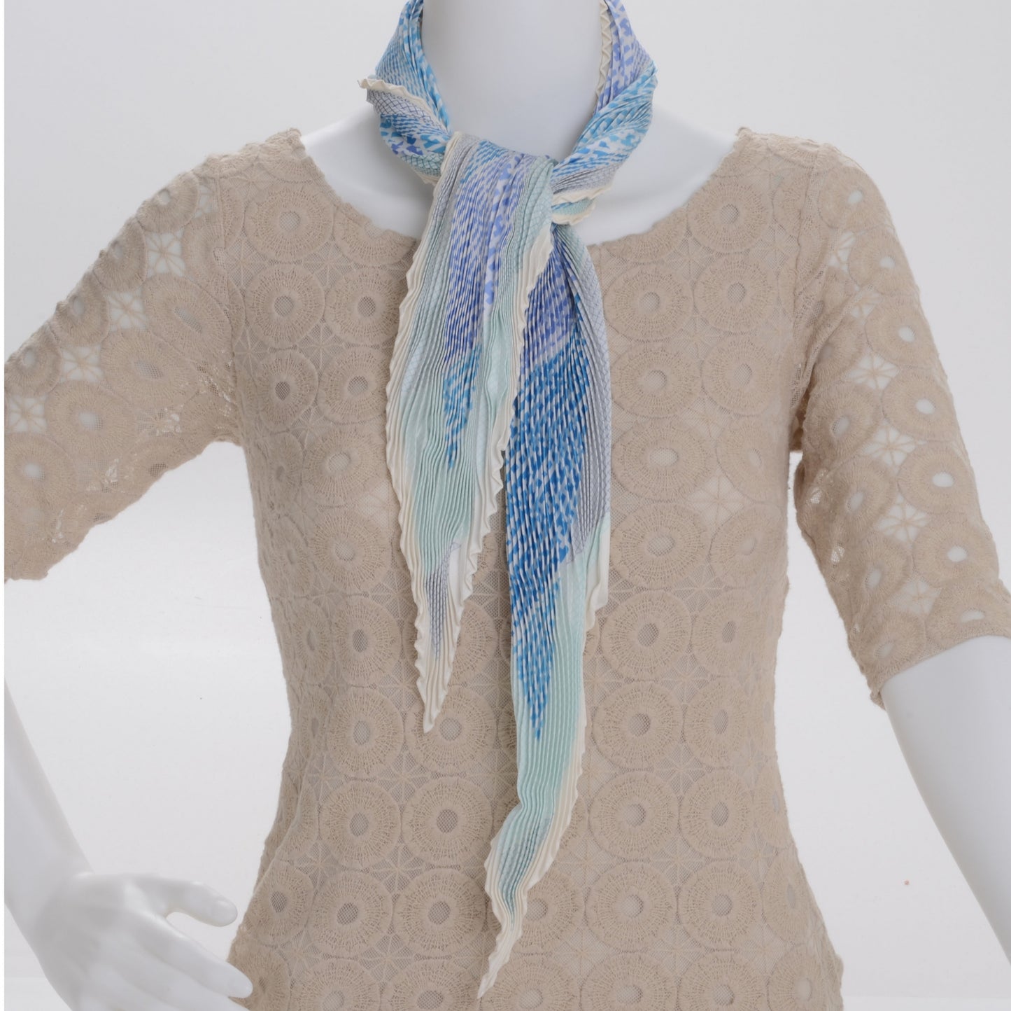 Silk Plisse H En Bias Scarf 90