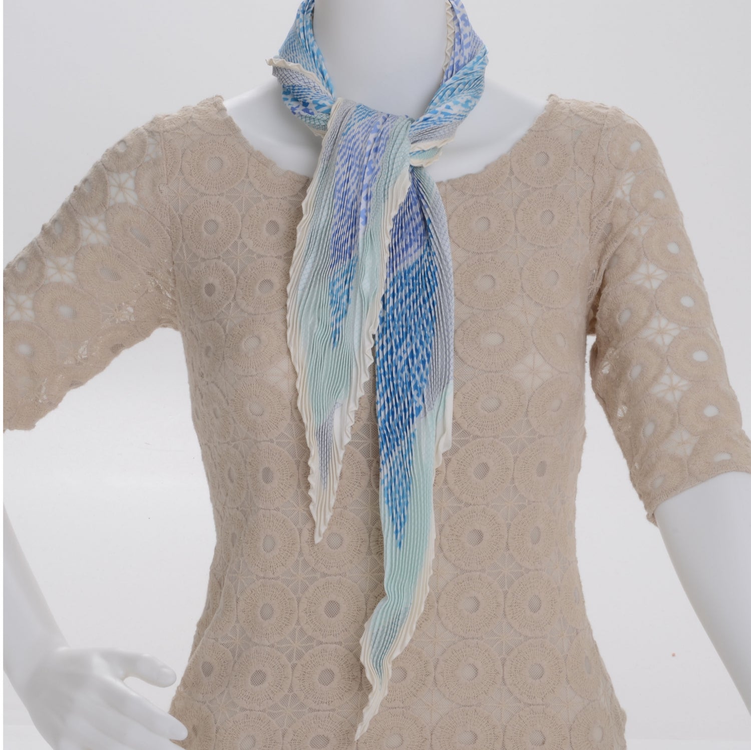 Hermes Silk Plisse H En Bias Scarf 90 5 of 7