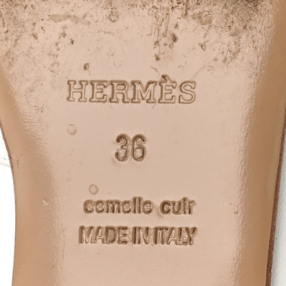 Hermes Calfskin Oz Mules 36 White 7 of 9