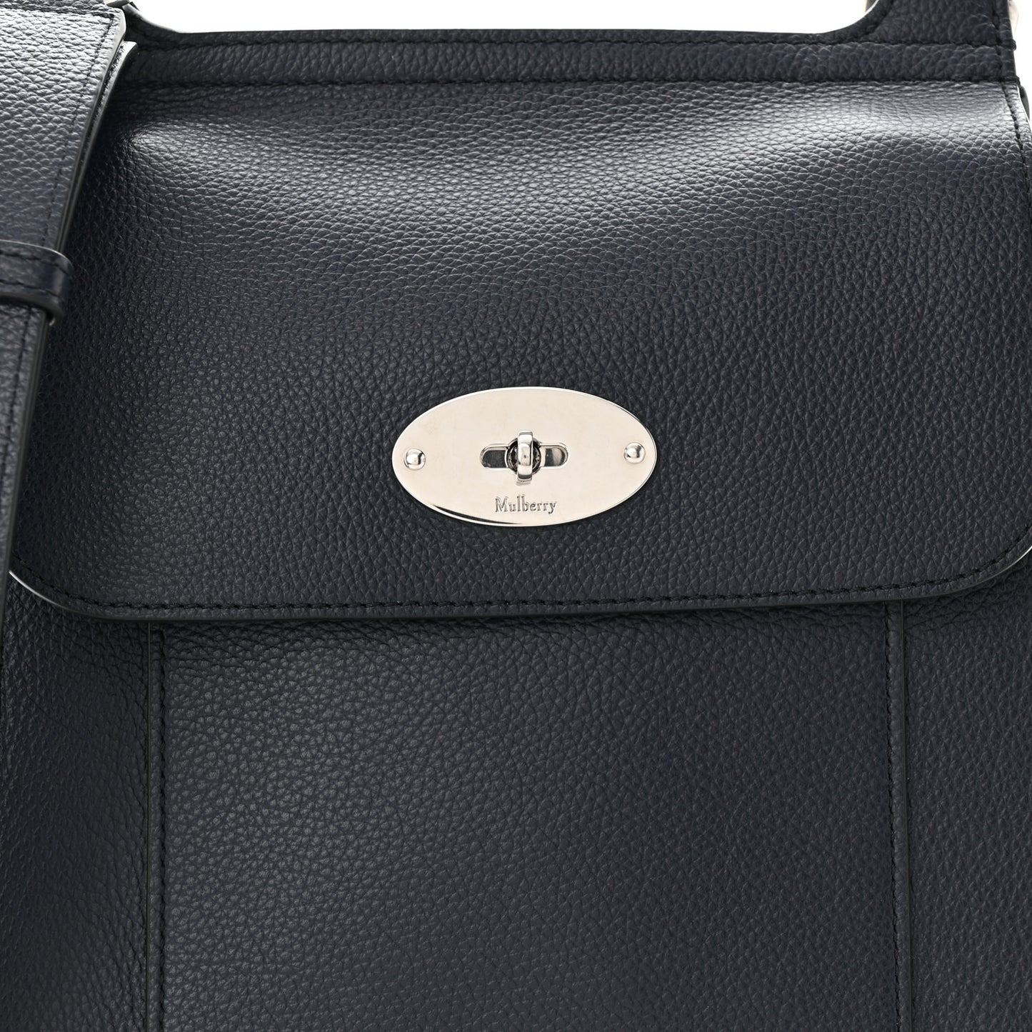 Natural Grain Calfskin Antony Messenger Crossbody Navy