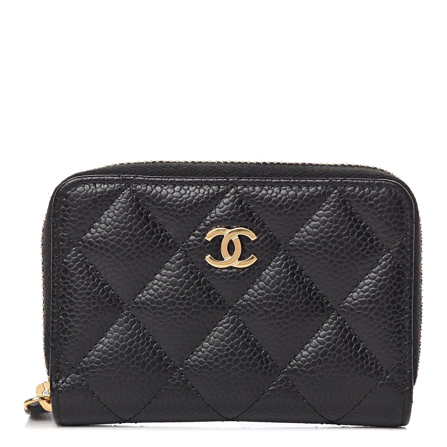 Chanel Caviar Quilted Zip Coin Purse Black 1 of 8