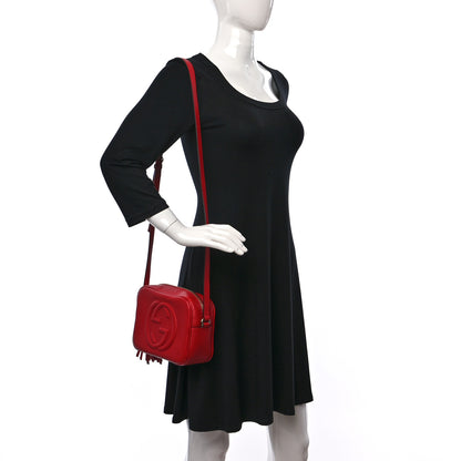 Gucci Pebbled Calfskin Small Soho Disco Bag Vibrant Red 2 of 12