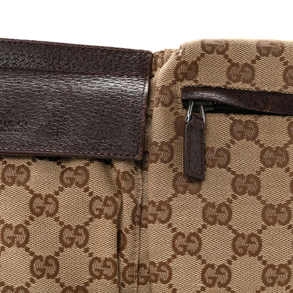 Gucci GG Monogram Double Pocket Belt Bag Dark Brown 7 of 9