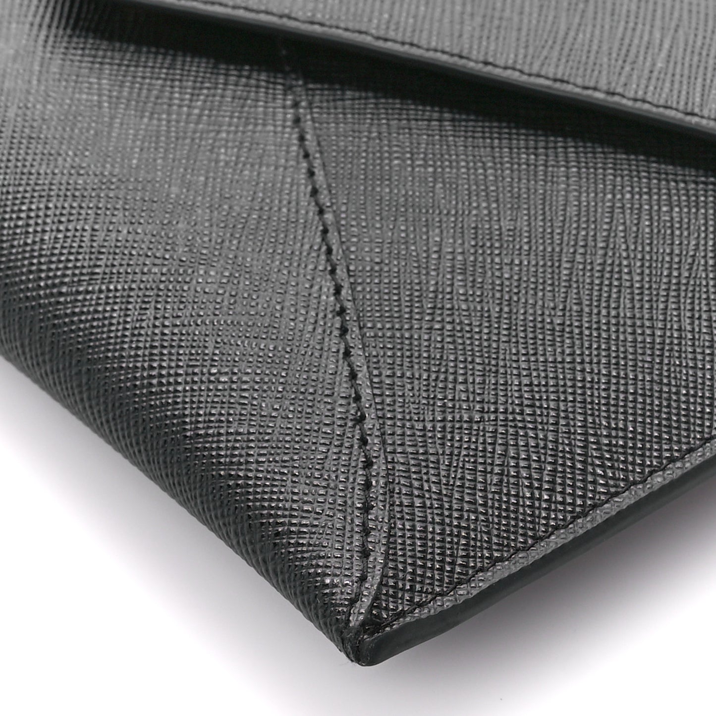 Saffiano Metal Envelope Wallet Black