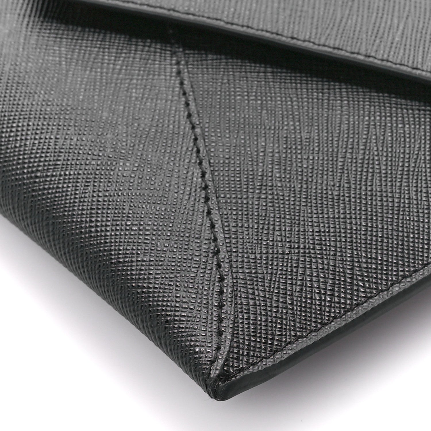 Prada Saffiano Metal Envelope Wallet Black 11 of 12