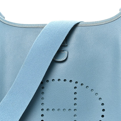Hermes Epsom Evelyne PM Blue Jean 8 of 11