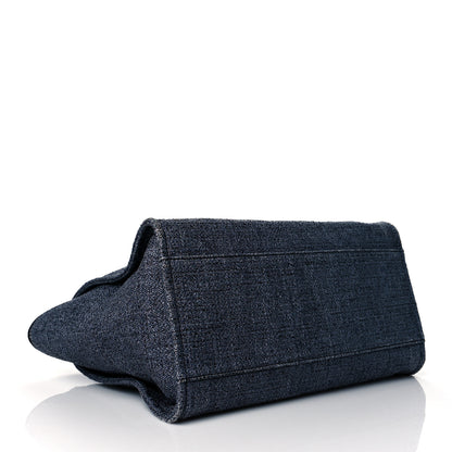 Chanel Lurex Boucle Medium Deauville Tote Blue 4 of 10