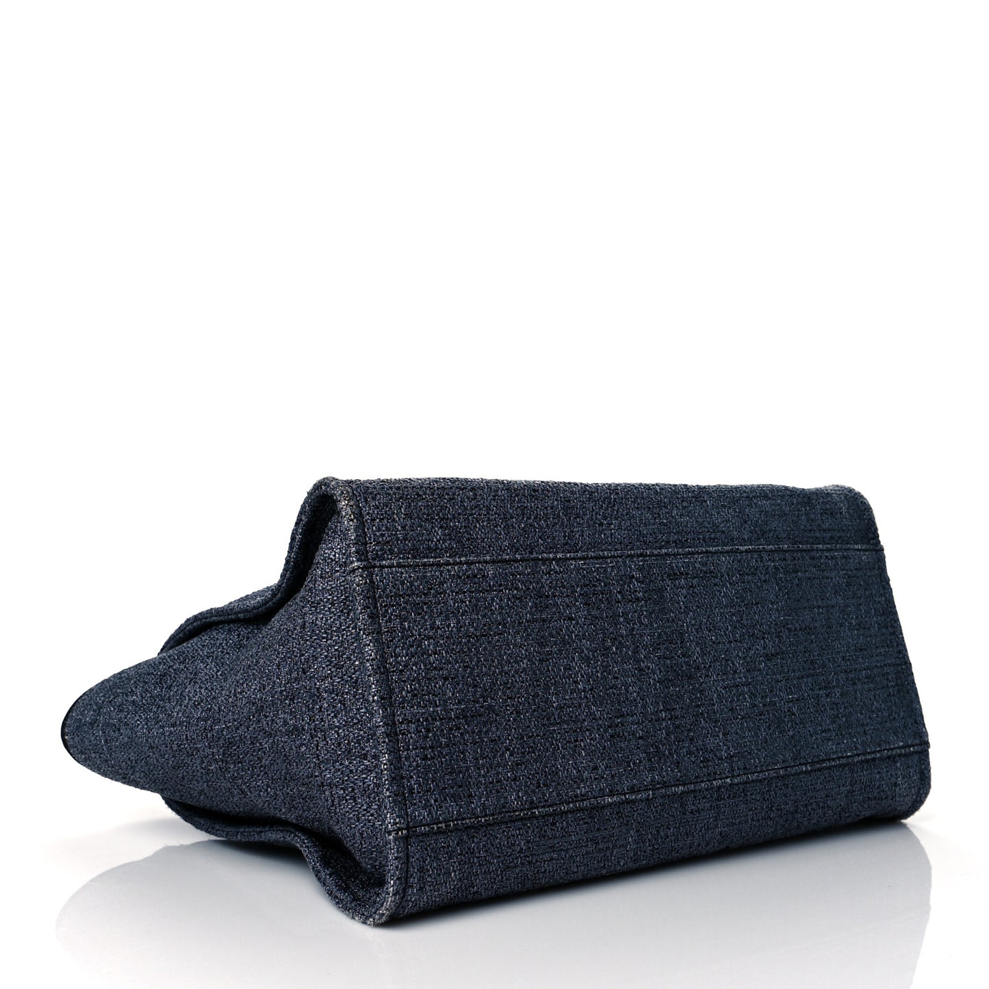 Lurex Boucle Medium Deauville Tote Blue