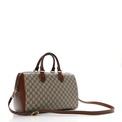 Gucci GG Supreme Monogram Medium Boston Beige Cuir 3 of 10