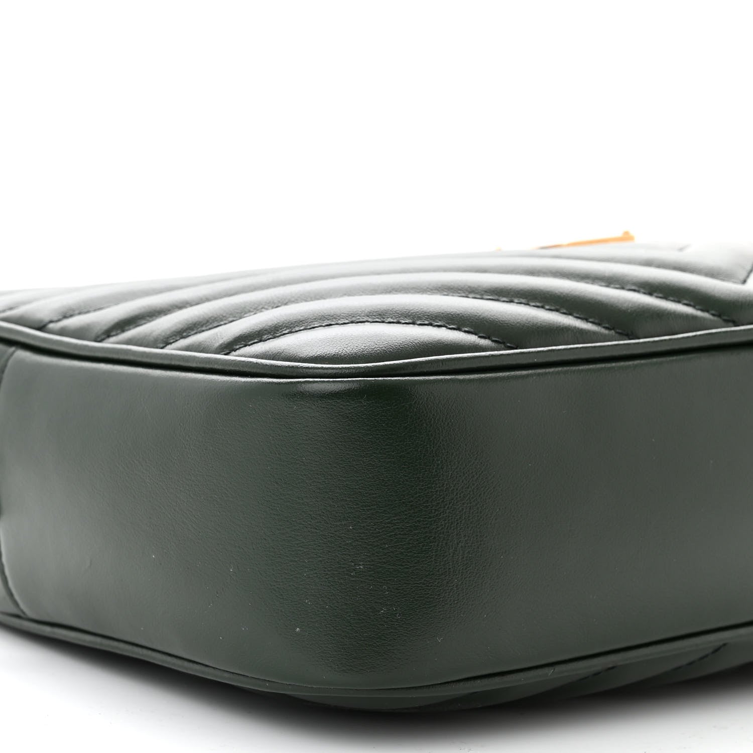 Saint Laurent Calfskin Matelasse Monogram Lou Camera Bag Military Green 9 of 10