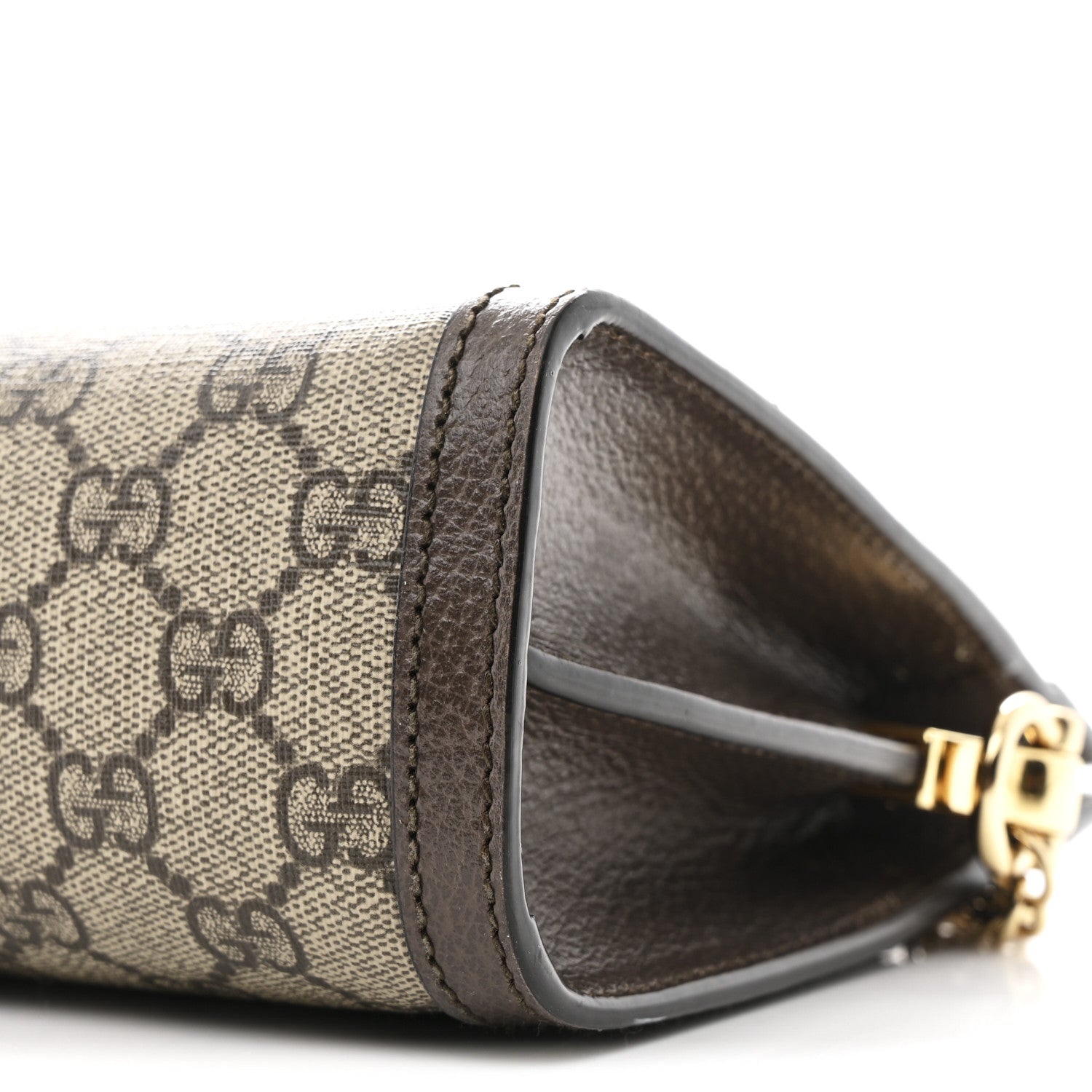 Gucci GG Supreme Monogram Web Small Ophidia Chain Shoulder Bag Brown 11 of 16