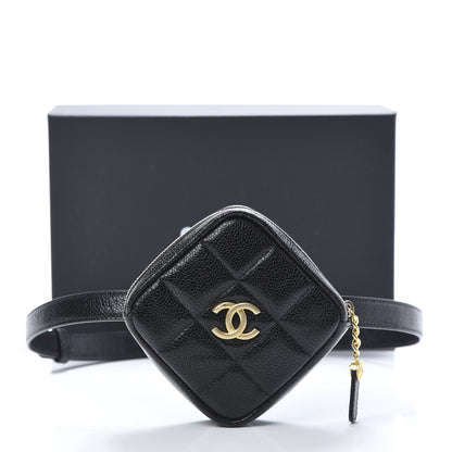 Chanel Caviar Quilted Coin Purse Belt Bag Black 10 of 10