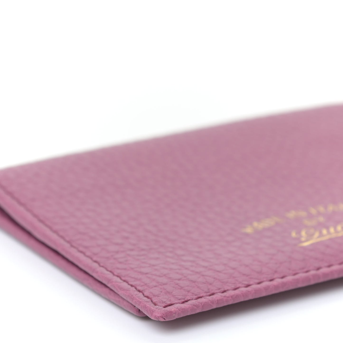 Dollar Calfskin Swing Train Pass Card Case Peonia Flower