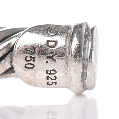 David Yurman Sterling Silver 18K Yellow Gold Diamond 4mm Noblesse Cable Bracelet 5 of 5
