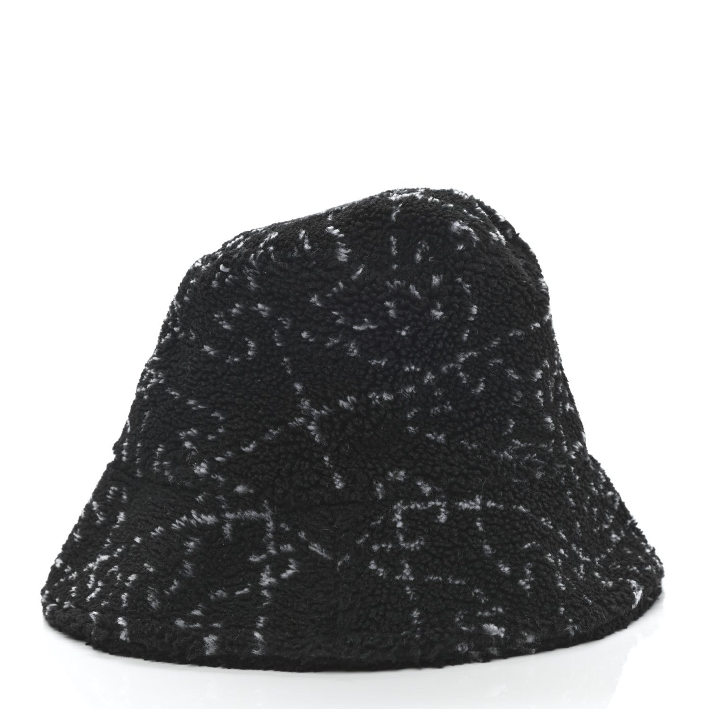 Faux Fur CC Bucket Hat M Black White