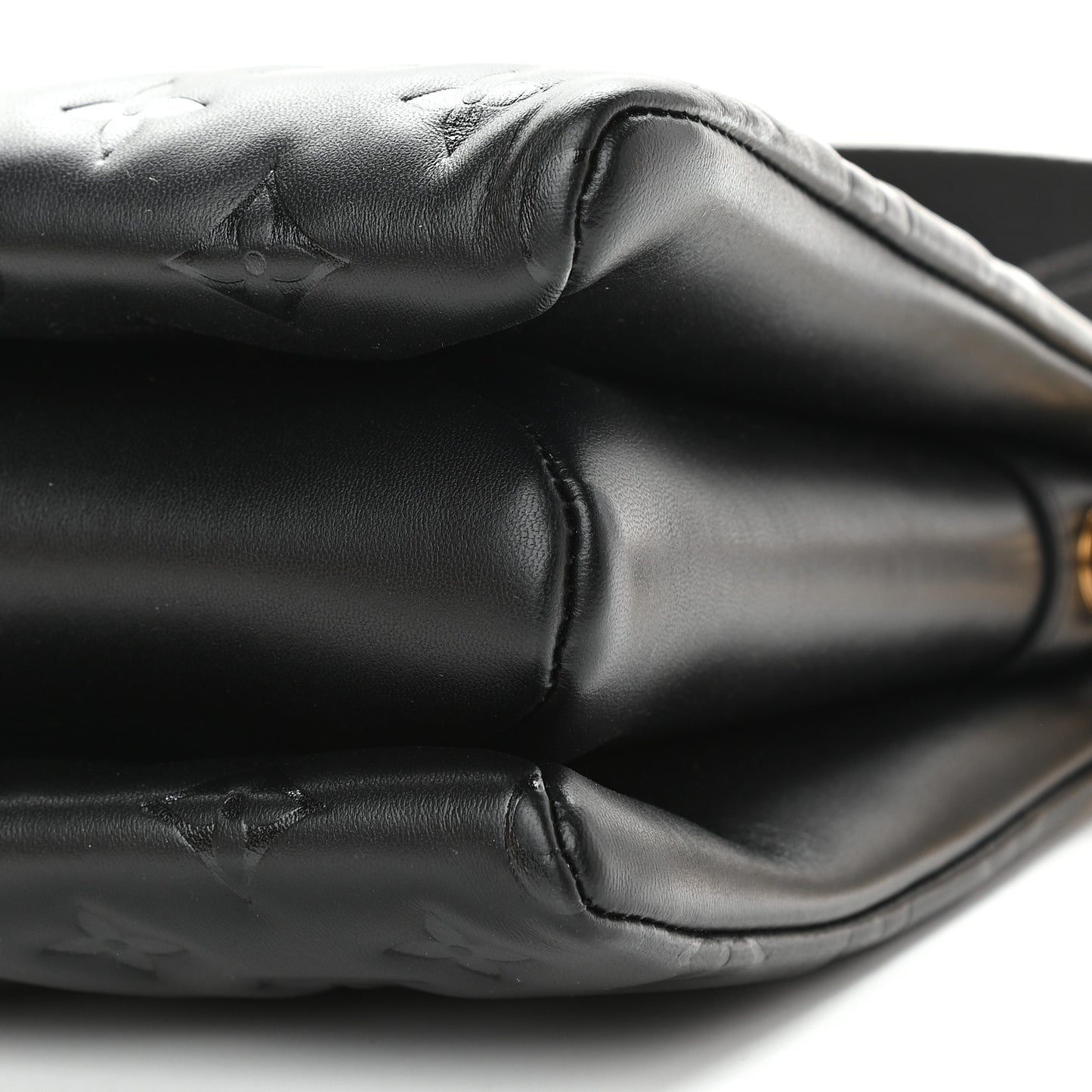 Lambskin Embossed Monogram Coussin PM Black